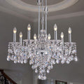 Chrome Adjustable Crystal Candle‑Style Chandelier Light